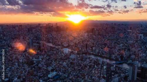 【絶景】東京都心のマジックアワータイムラプス動画　ズームあり