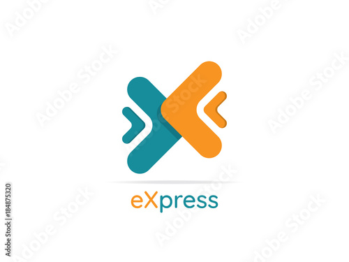logistic delivery courier service logo. money finance connection concept design. abstract arrow symbol