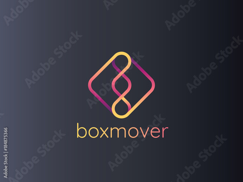 logistic delivery courier service logo. money finance connection concept design. abstract arrow symbol