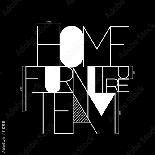 Home furniture team vector