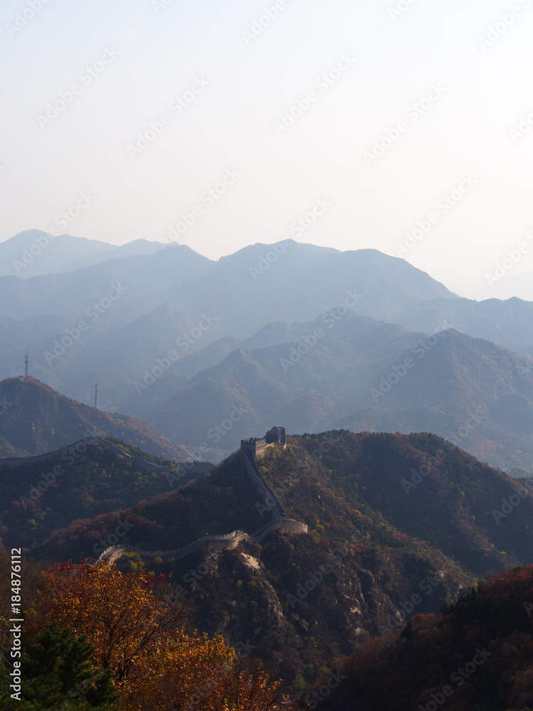 Fototapeta premium China Great Wall. Travel in Beijing City, China. 23th October, 2017