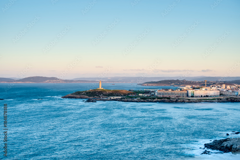 Tower of Hercules in A Coruna, Galicia, Spain. Tower of Hercules in A Coruna, Galicia, Spain.