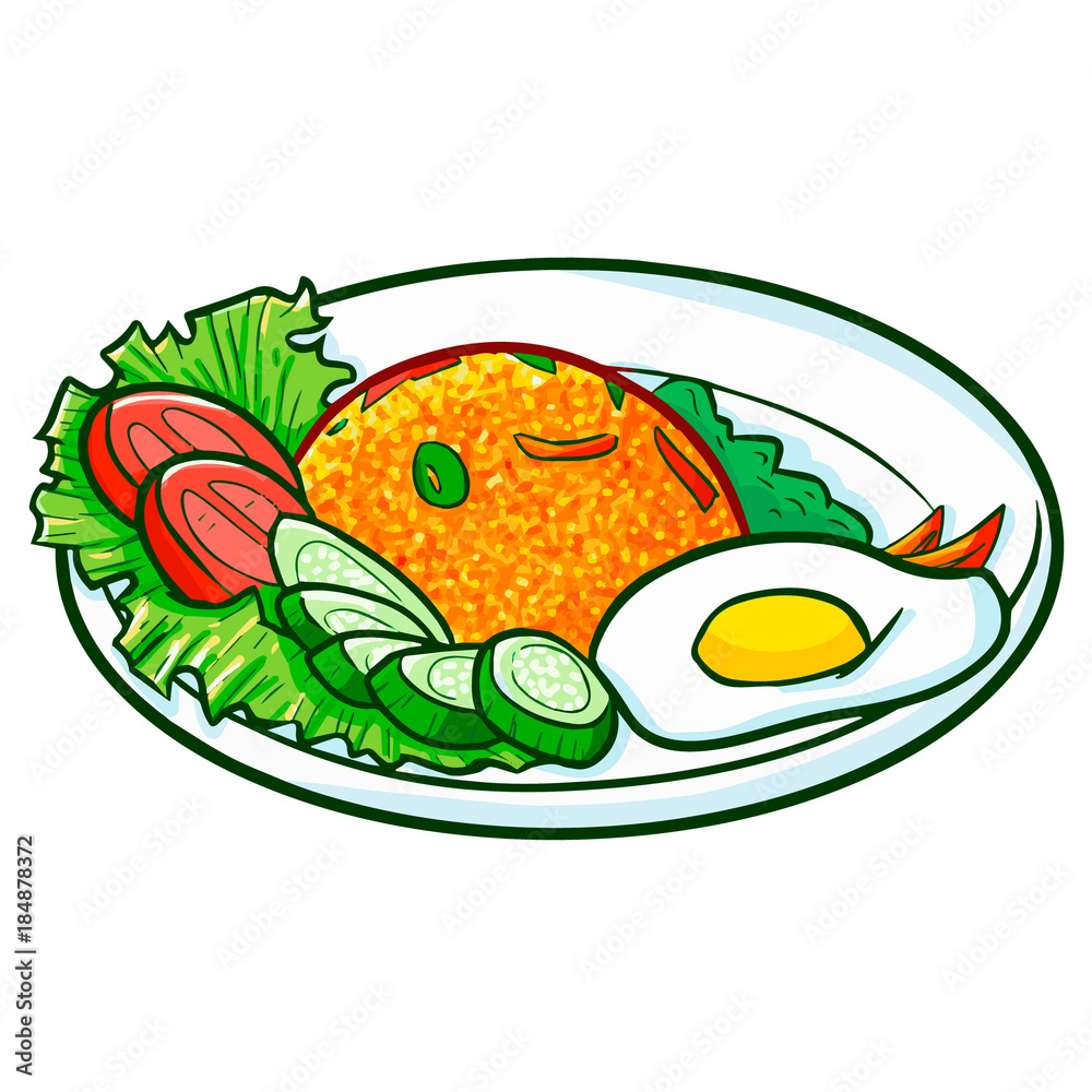 Fried rice, or "Nasi Goreng" in Bahasa Indonesia. A cultural food