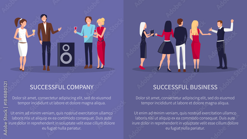 Successful Business Company Vector Illustration