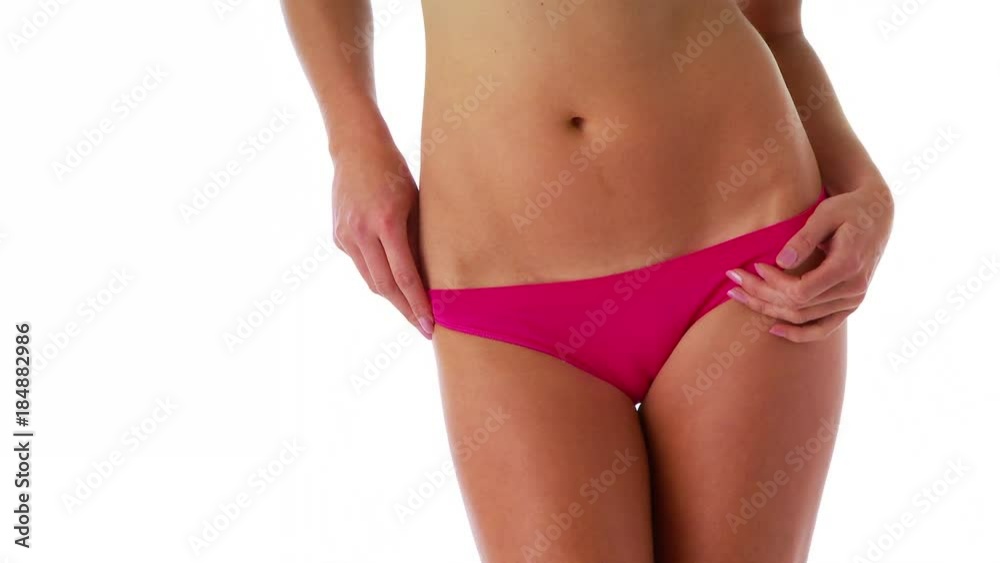 Young fit woman in pink underwear Young fit woman in pink underwear