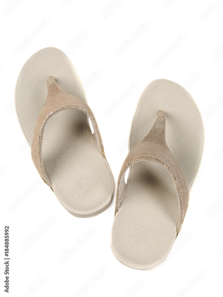 pair of female sandals. Isolate pair of female sandals. Isolate