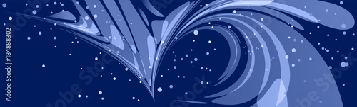 Night template, monochrome abstraction on dark blue background
