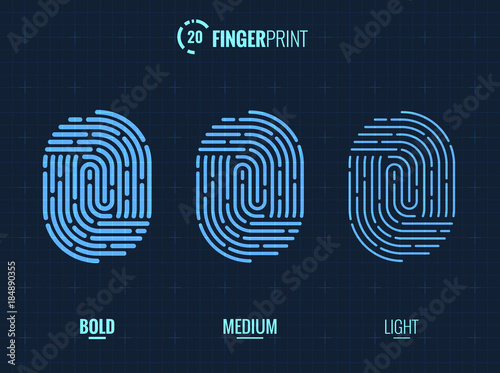 Fingerprint Scan Icons