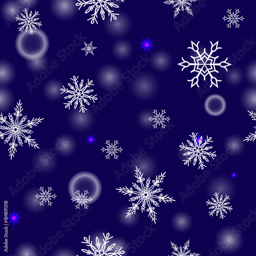 Snowflakes vector icons frozen frost star Christmas decoration snow winter flakes elemets Xmas holiday design illustartion seamless patetrn