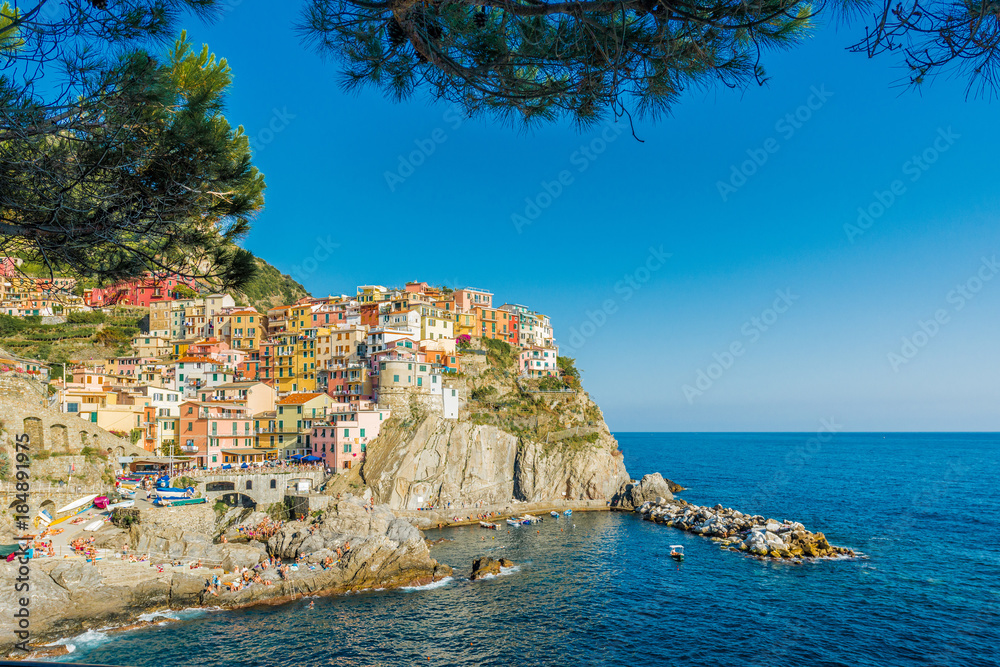 Manarola in Cinque Terre, Liguria, Italy.