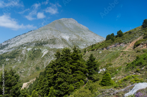 View of Dirfi mountain in Euboea of Greece photo