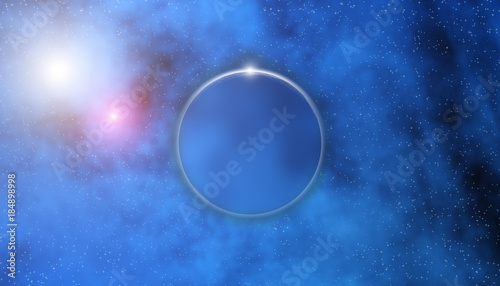 Fototapeta Naklejka Na Ścianę i Meble -  Planets and stars. 3D render / illustration.
