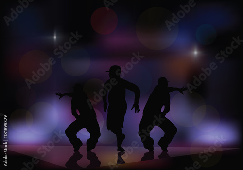 Dancing in a nightclub.