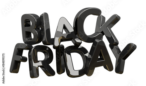 black friday isolated 3d rendering photo