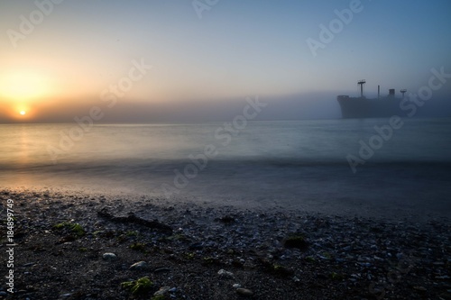 Ruin of a ship in the black see © Milan