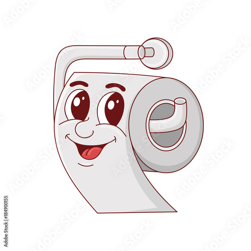  roll of toilet paper. a cartoon vector illustration