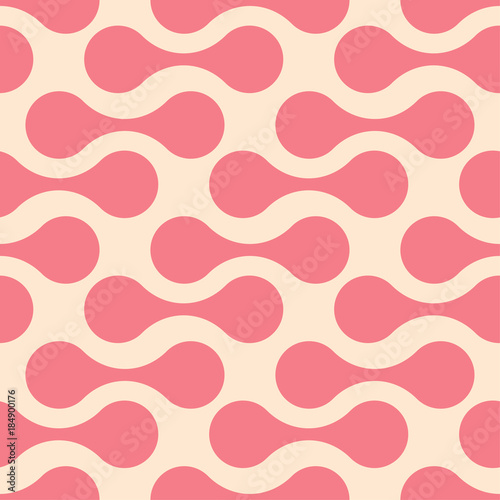 Red and beige geometric seamless pattern