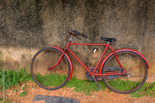 Vintage red bicycle