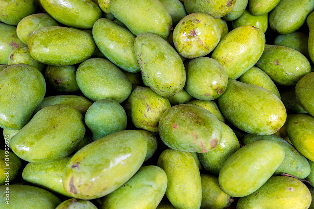 Green mango at marketplace Green mango at marketplace