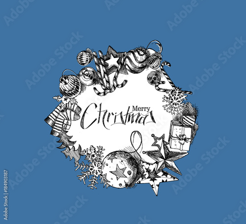 Christmas Background gift card - isolate vector background