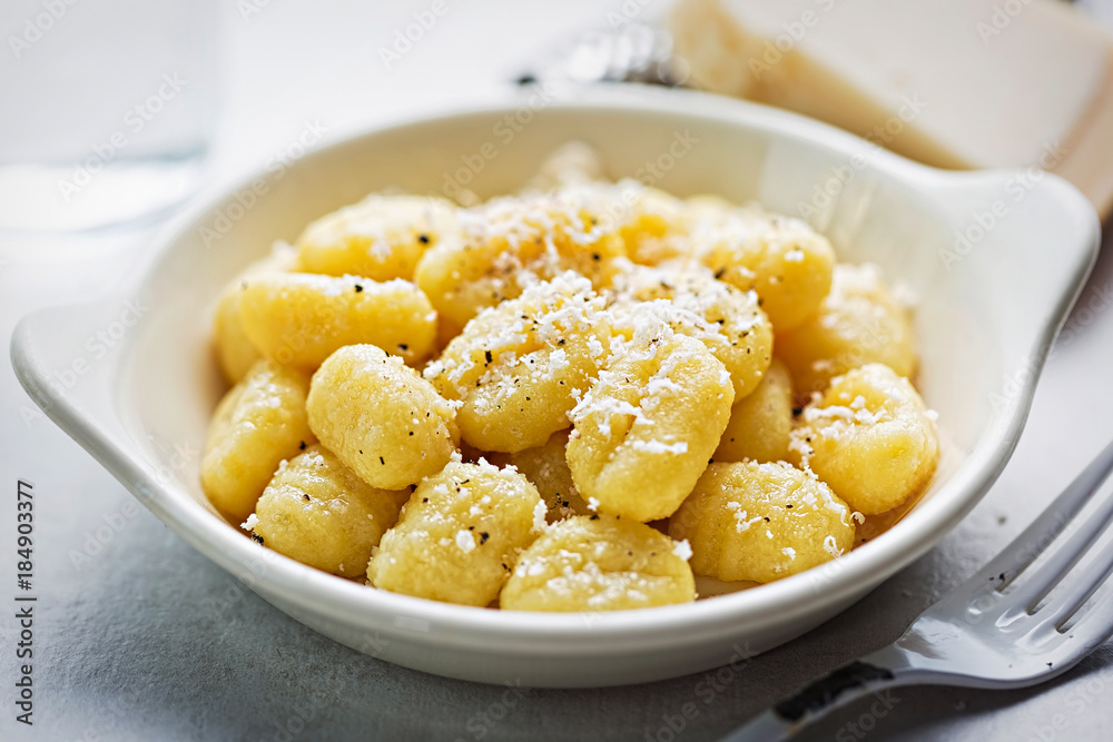 Gnocchi with olive oil and parmesan