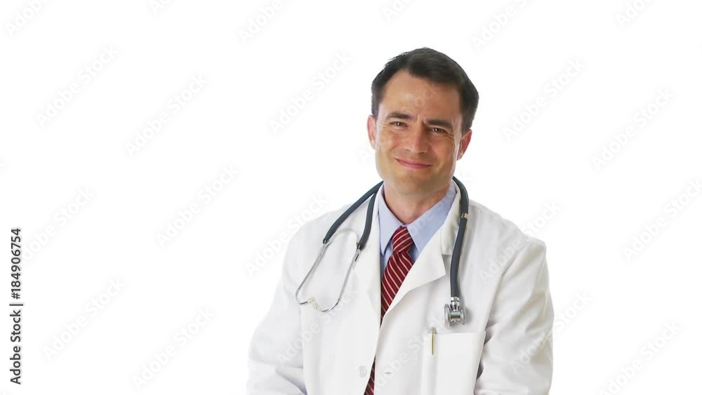 Portrait of doctor laughing and smiling at camera Portrait of doctor laughing and smiling at camera