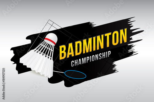 Badminton championship badge design.