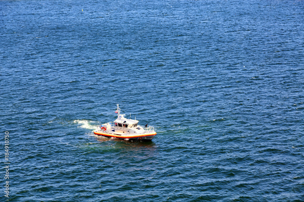 Coast Guard Gun Boat in Newport Harbor