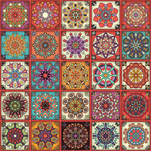 Wallpaper Mural Seamless pattern. Vintage decorative elements. Hand drawn background. Islam, Arabic, Indian, ottoman motifs. Perfect for printing on fabric or paper. Torontodigital.ca
