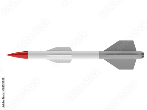 Cruise missile isolated on white background. 3d illustration