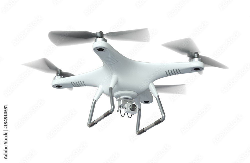 Drone with Camera Isolated. 3D illustration Drone with Camera Isolated. 3D illustration