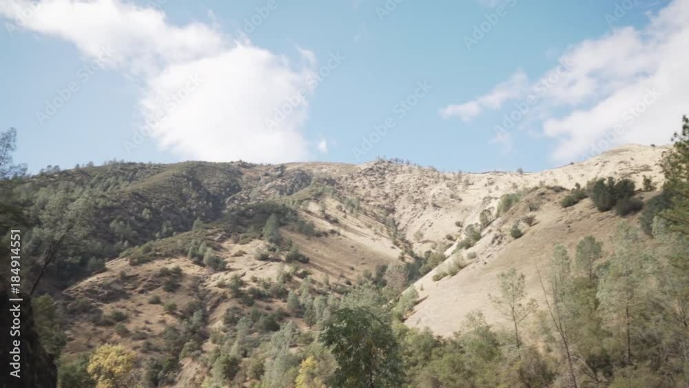 gimbal pan shot of merced river landscape gimbal pan shot of merced river landscape