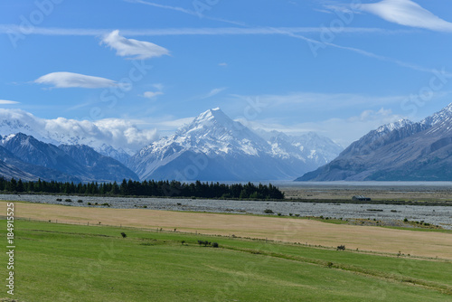 Landscape Mt Cook in New Zealand