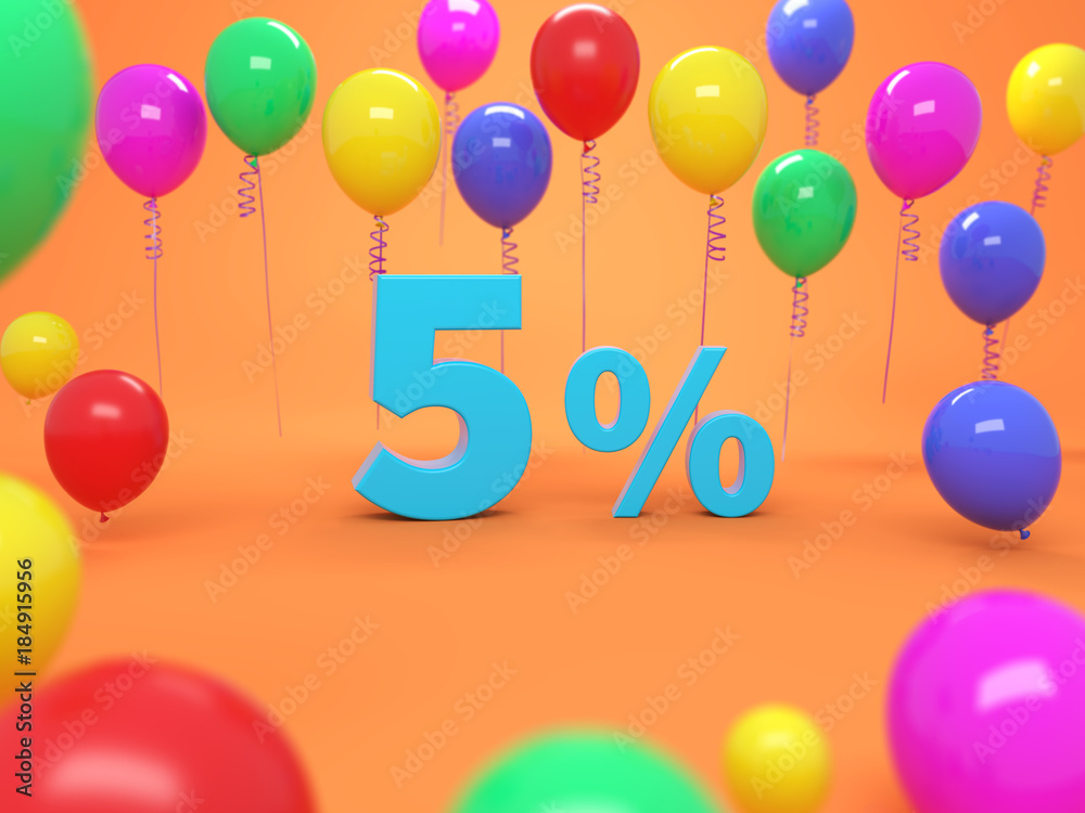 Five Percent Concept - 3D Rendered Image Five Percent Concept - 3D Rendered Image