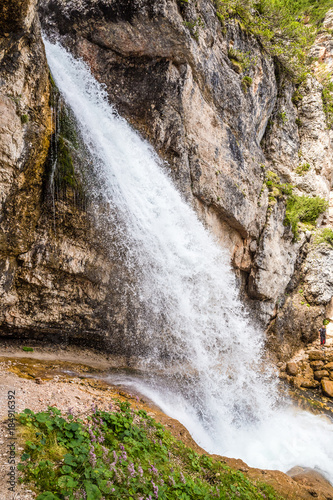 Cascate Di Fanes Waterfalls - Dolomites, Italy photo
