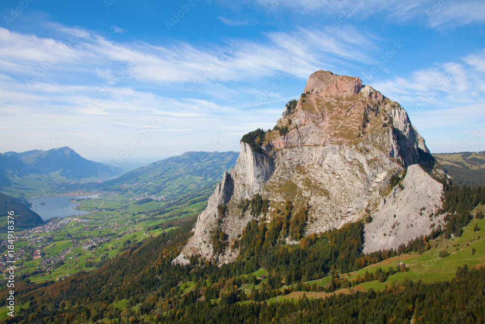 Hiking in swiss alps