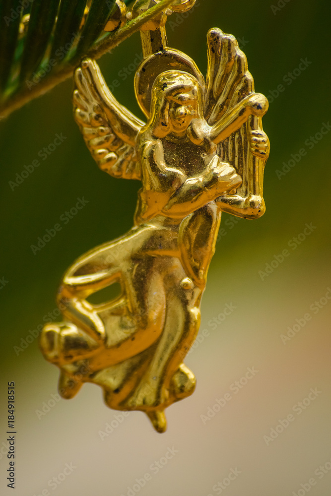 golden angel christmas tree decoration figure golden angel christmas tree decoration figure