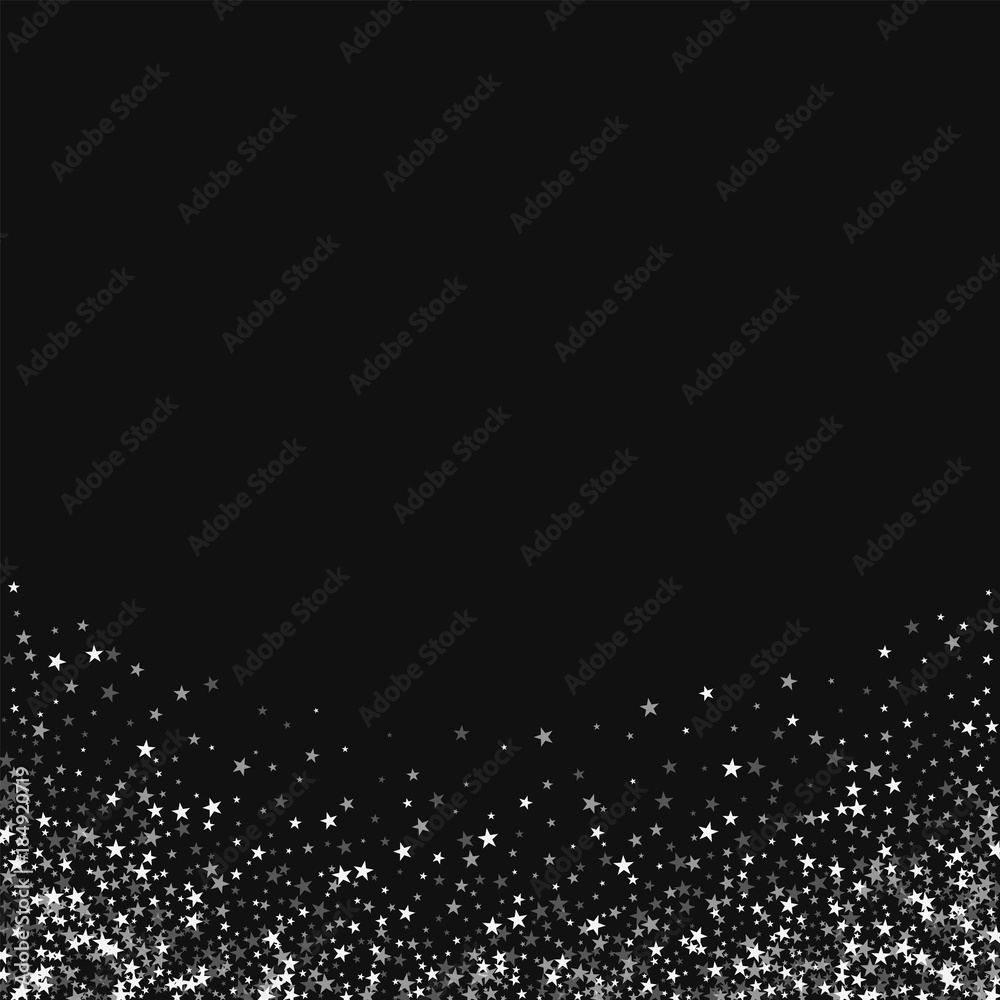 Amazing falling stars. Abstract bottom with amazing falling stars on black background. Glamorous Vector illustration.