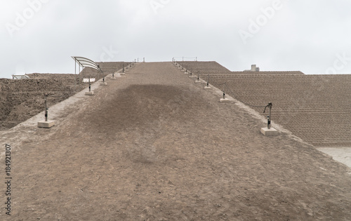 Huallamarca, the inca pyramid in Lima's Huaca, Peru photo