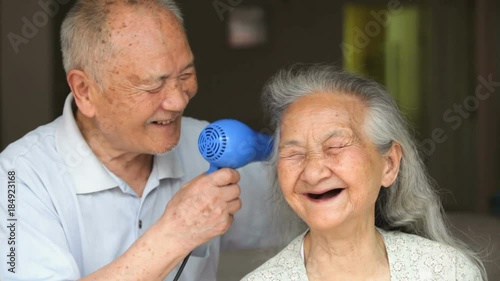 happy senior asian couple together