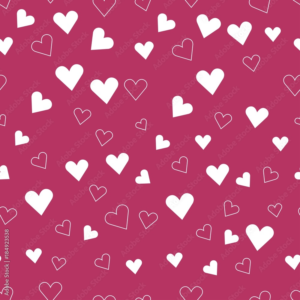 Happy Valentine's day. pattern of hearts