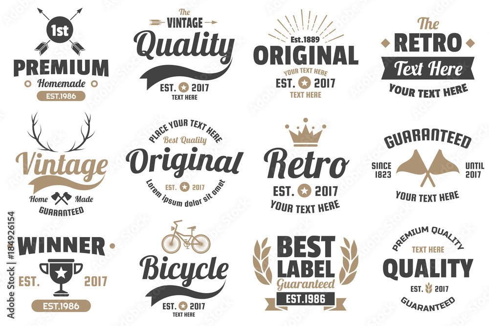 Vintage Retro Vector Labels for banner