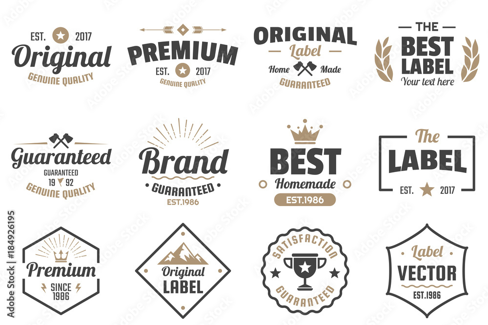Fototapeta premium Vintage Retro Vector Labels for banner