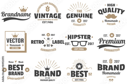 Vintage Retro Vector Labels for banner