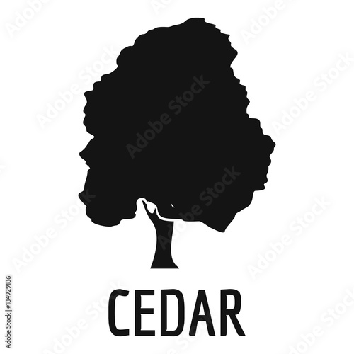Cedar tree icon. Simple illustration of cedar tree vector icon for web