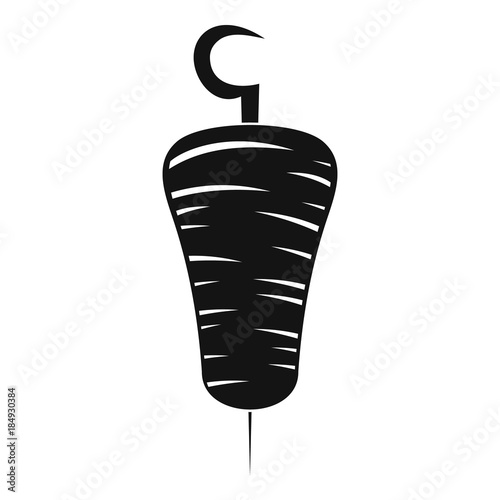 Doner kebab icon. Simple illustration of doner kebab vector icon for web