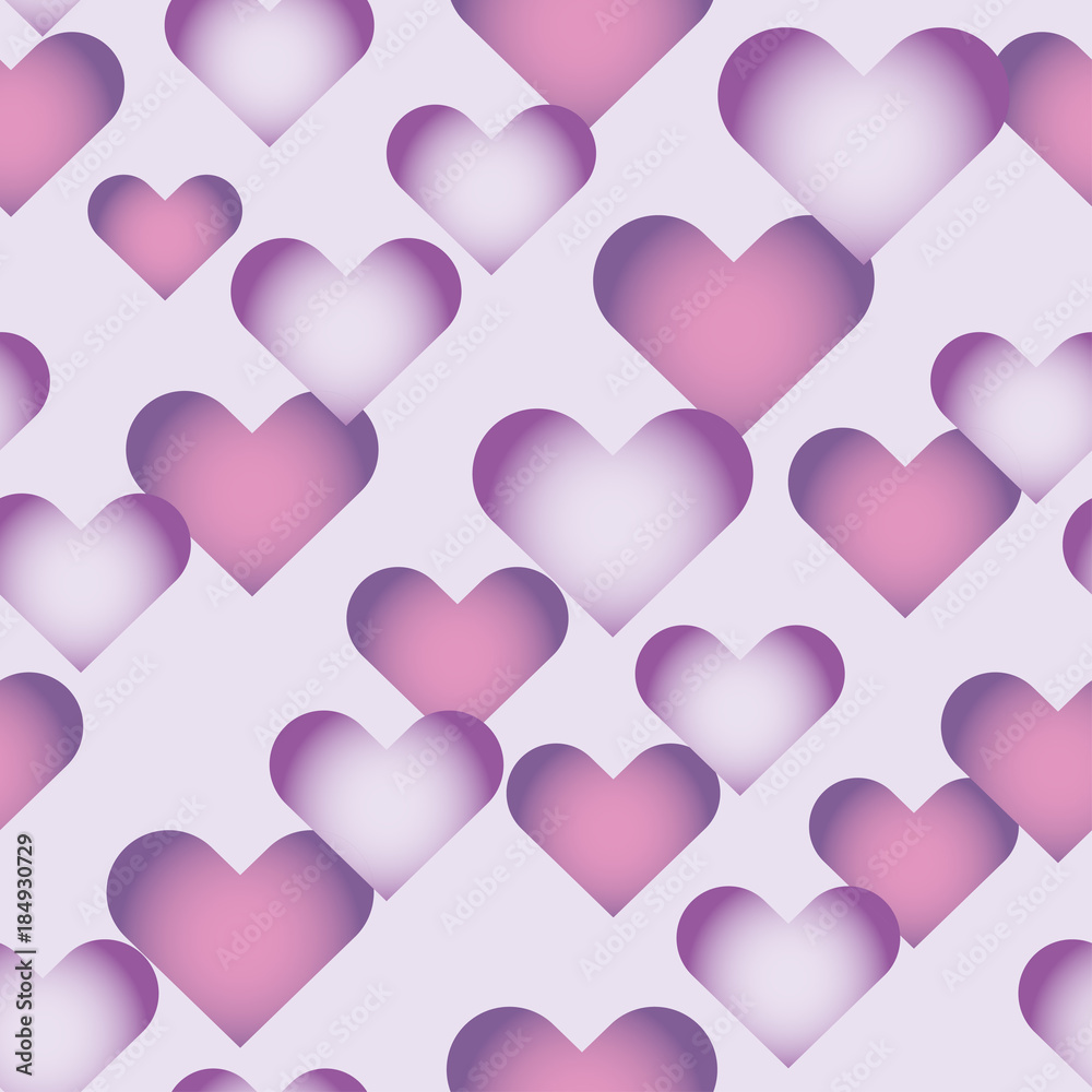 Seamless background with hearts.