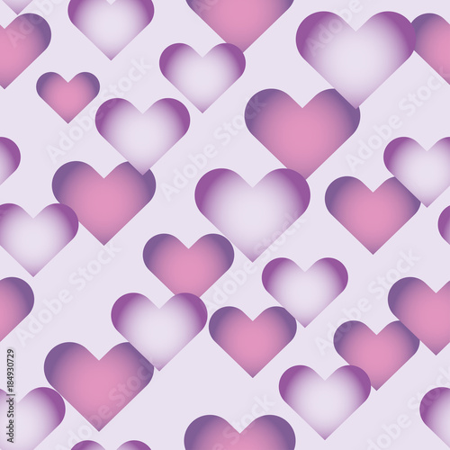Seamless background with hearts.