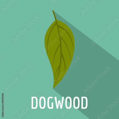Dogwood leaf icon. Flat illustration of dogwood leaf vector icon for web