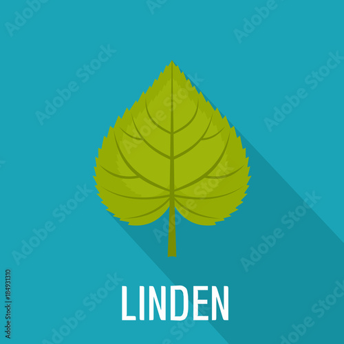 Linden leaf icon. Flat illustration of linden leaf vector icon for web